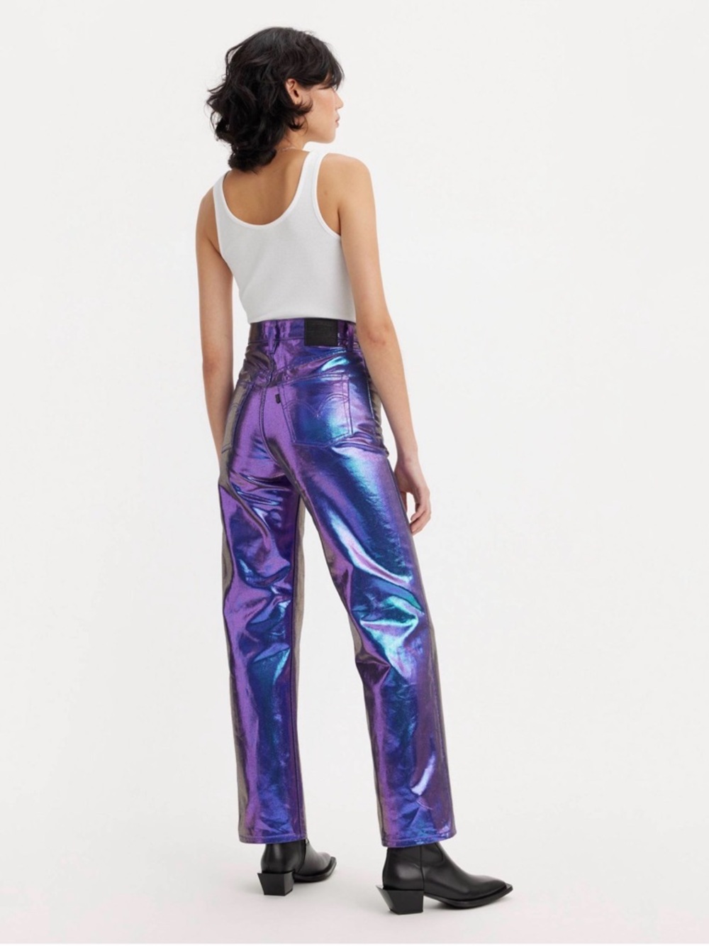 Levi’s Ribcage Metallic Purple Jeans 30